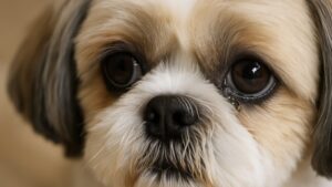 シーズーの目元のアップ｜犬 目ヤニ ケアの観察ポイント