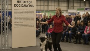 ドッグダンスの起源を紹介する海外イベントの様子