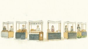 愛犬文化フェスマルシェで出店する店舗ブースの様子