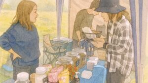 愛犬文化フェスマルシェで出店する店舗ブースの様子