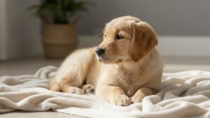 犬を飼う前に立ち止まって考える時間をイメージした仔犬の写真