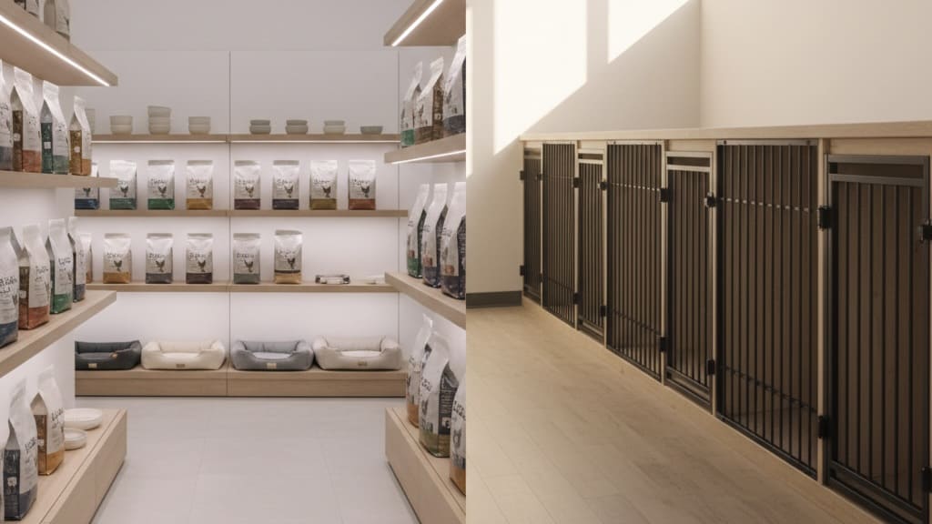 ペットショップの店内環境をイメージした写真